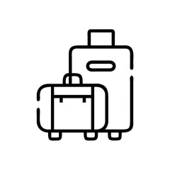 luggage flat vector
