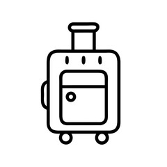 suitcase flat vector