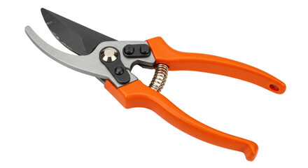 Isolated Orange Pruning Shears Garden Tool