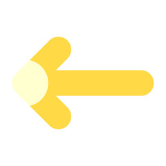 Arrow Long Left Flat Icon