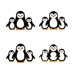 Obraz premium set of funny penguins
