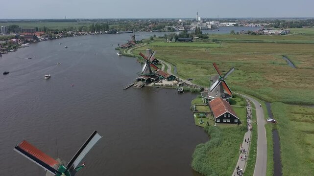Aerial video over Zaandam Netherlands