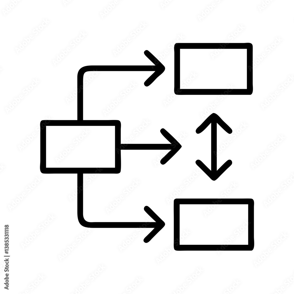 Aufkleber flowchart diagram template for business process mapping and workflow optimization visualization desi