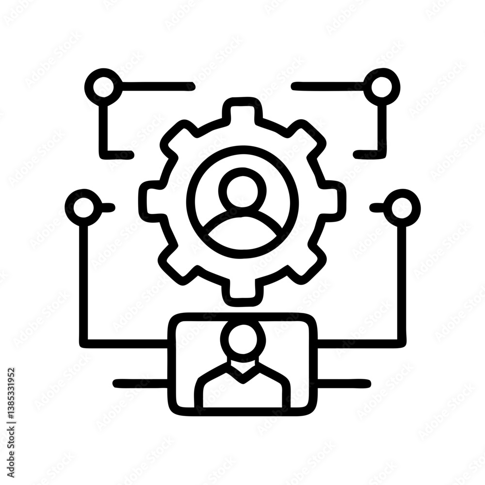 Poster human resources management system hr tech solution for business process automation and optimization
