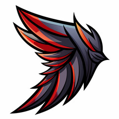 Naklejka premium red and black tattoo