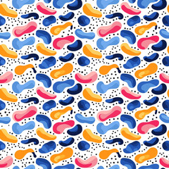 Fototapeta premium Abstract colorful pattern with organic shapes on white background 