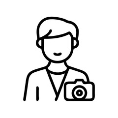photographer flat vector