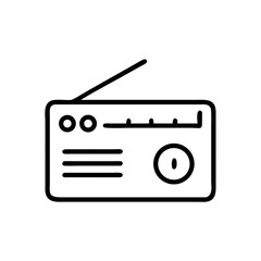 radio flat vector