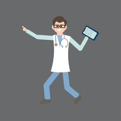 Doctor brings patient's medical records
