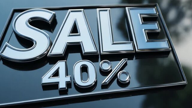 Customers explore a retail store featuring a significant 40 percent discount promotion. Promotional signs attract passersby eager to save on various items and special offers today