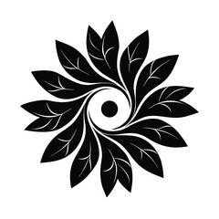 black and white flower