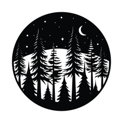 christmas tree silhouette