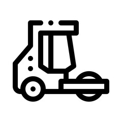backhoe loader line icon