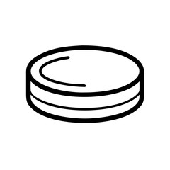 ice-hockey-puck flat vector