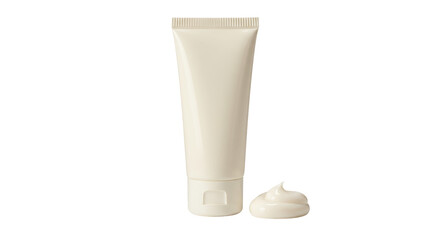 Isolated Cream Tube with Cream Swirl