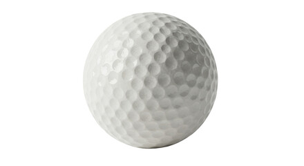 Isolated White Golf Ball with Dimples for Sport