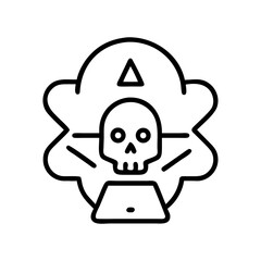 cyberterrorism flat vector