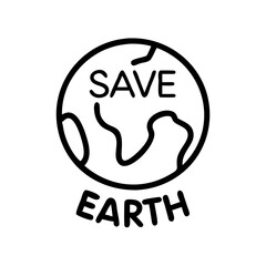 save-earth flat vector