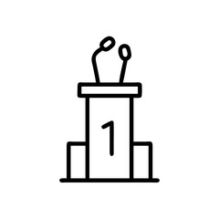 podium flat vector
