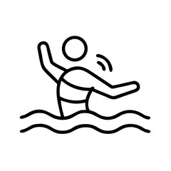 water-polo flat vector
