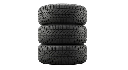 Isolated Stack of Tyres for Driving © Florin