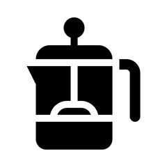 French press glyph icon