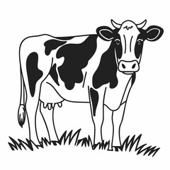 cow cartoon silhouette