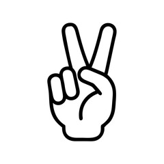 peace-sign flat vector