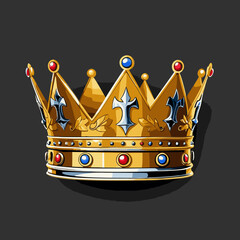 golden crown vector for graphic design needs