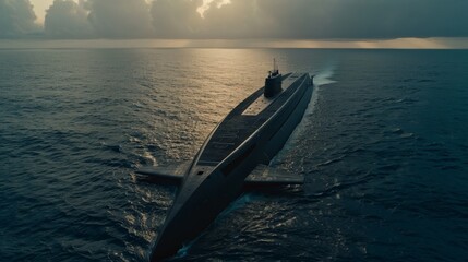 Nuclear submarine conducts naval exercise  modern warship showcases advanced military technology