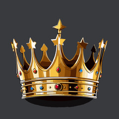 golden crown vector for graphic design needs