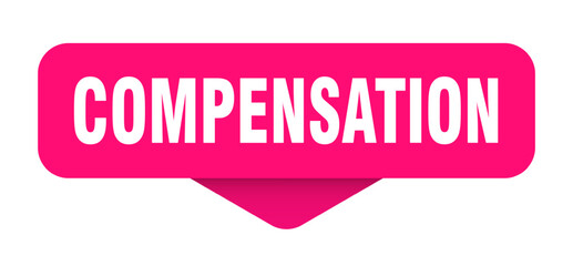 compensation sticker. compensation sign on transparent background