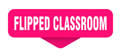 flipped classroom sticker. flipped classroom sign on transparent background
