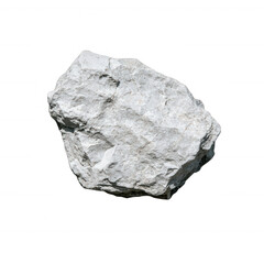 A textured, irregular-shaped rock showcasing natural patterns and colors against a white isolated background, perfect for geological studies or artistic projects.