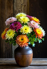 still life with Chrysanthemum flowers