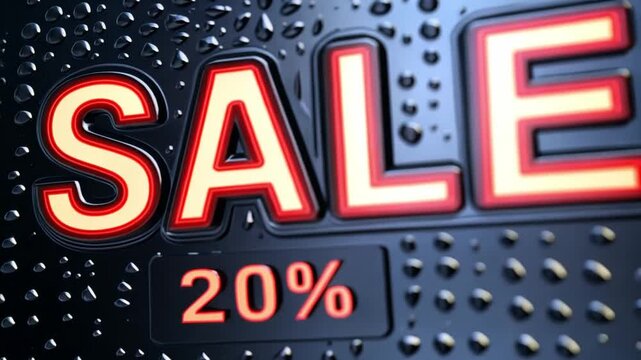 A vibrant sale sign displays a 20% discount, inviting shoppers to take advantage of limited-time offers on a variety of products and savings opportunities