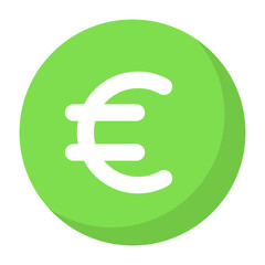 Euro Coin Flat Icon