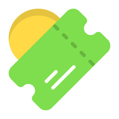 Ticket Payment Flat Icon