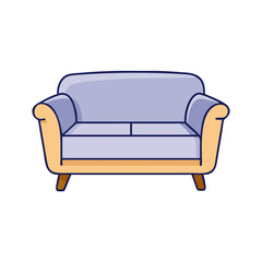 Comfortable living room couch sofa illustration perfect for interior design and home decor projects design