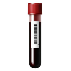 Blood sample in a sterile test tube with a red cap, showcasing the importance of medical diagnostics and laboratory testing.
