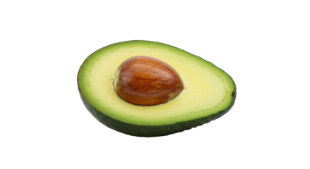 Isolated Avocado Half Isolated