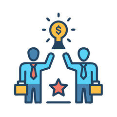  Dynamic Business Competition Icon