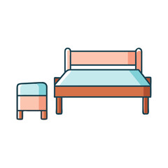 Find the perfect bedroom furniture set bed and nightstand illustration for your home decor needs today