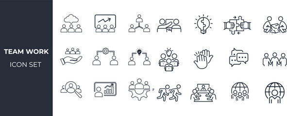 Teamwork icon set