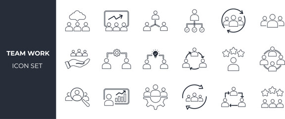 Teamwork icon set