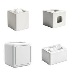 Fototapeta premium Minimalist White Tissue Box Cover