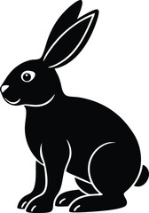 Easter bunny silhouette, rabbit  silhouette Designs