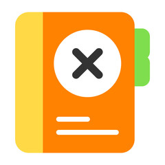 Obraz premium Delete Contact Flat Icon