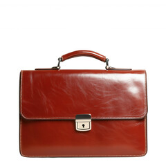 Elegant red leather briefcase with a sleek design, perfect for professionals. Ideal for carrying documents and essentials. Stylish and functional accessory for meetings and travel.
