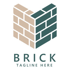 Naklejka premium Brick Creative logo design concepts